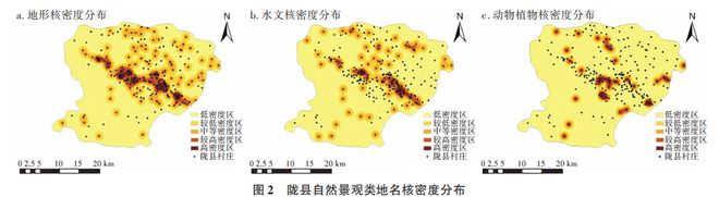 bob半岛官网平台基于GIS的陕西陇县地名文化景观分析(图4)